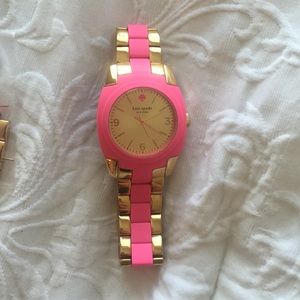Kate spade pink & gold watch